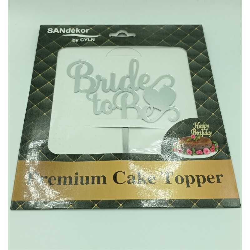 Topper "Bride to Be" - Srebreni