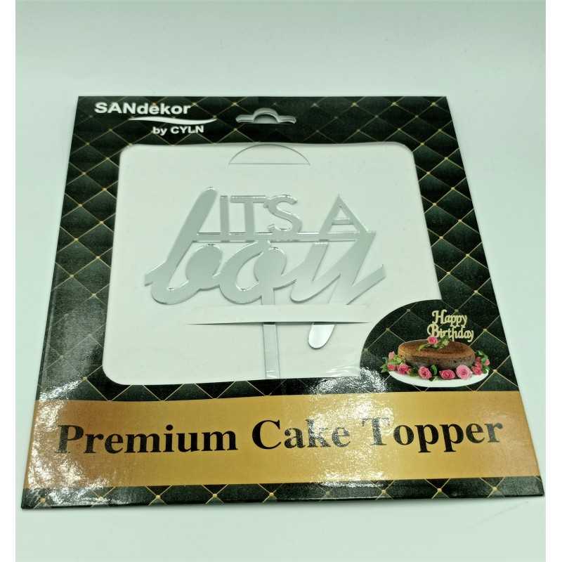 Topper "It's a boy" - Srebreni