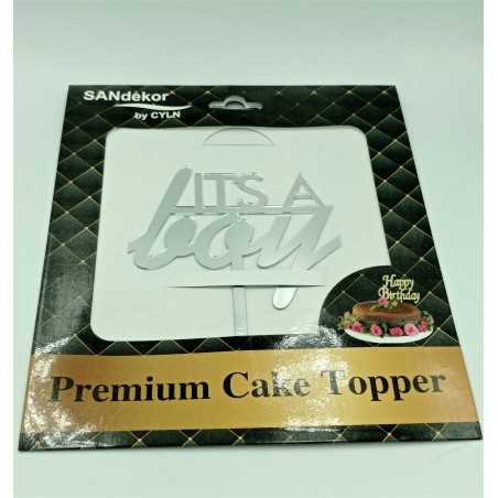 Topper "It's a boy" - Srebreni