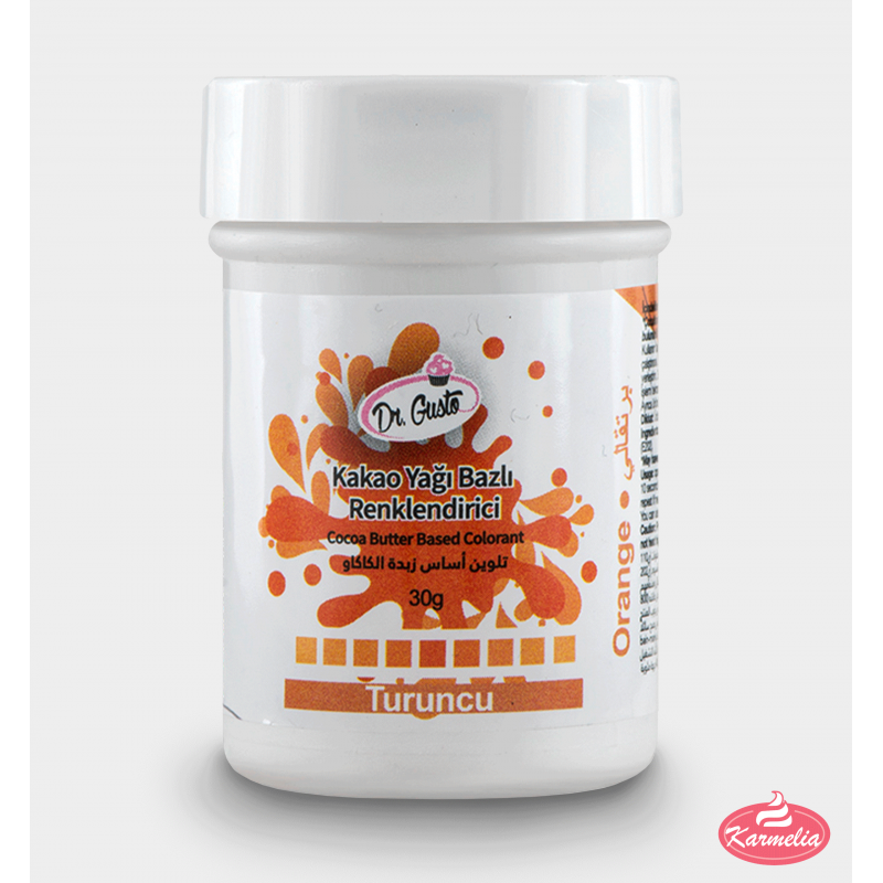 Dr. Gusto Boja Za Čokoladu (na bazi kakao masla) 30g - Narandžasta