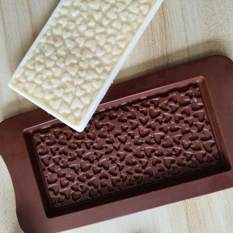 Silikonski Kalup Za Čokoladu - Oblici Srca (tabla)