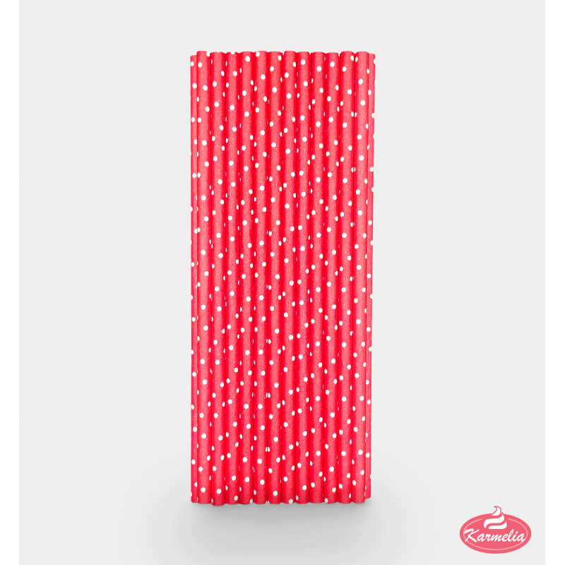 Papirne Slamčice - Crvene Sa Tufnama 20cm