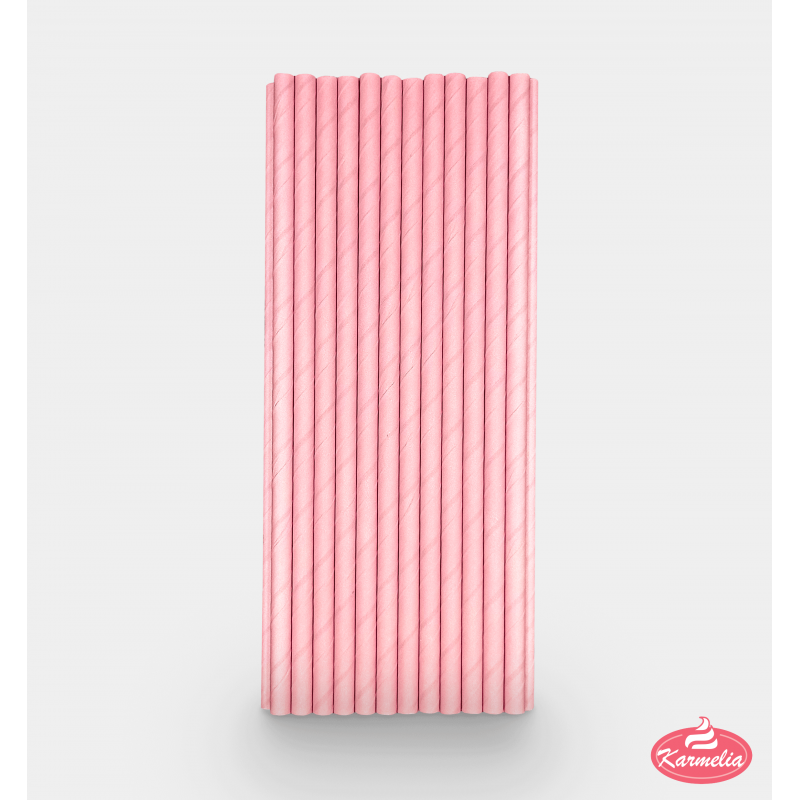Papirne slamčice baby roze