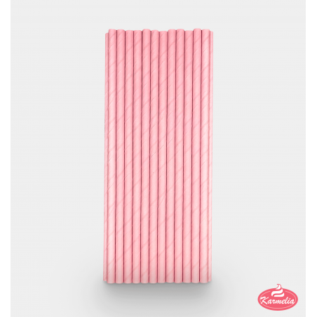 Papirne slamčice baby roze