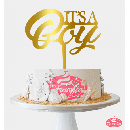 Topper "It's a Boy" - Zlatni