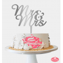 Topper "Mr & Mrs" - Srebreni