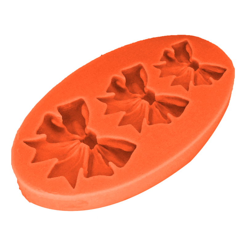 Narandžasti Silikonski kalup (HG 165) - Mašne 3 Kom