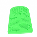 Zeleni Silikonski Kalup (DK 173) - Ribe i Morska Trava