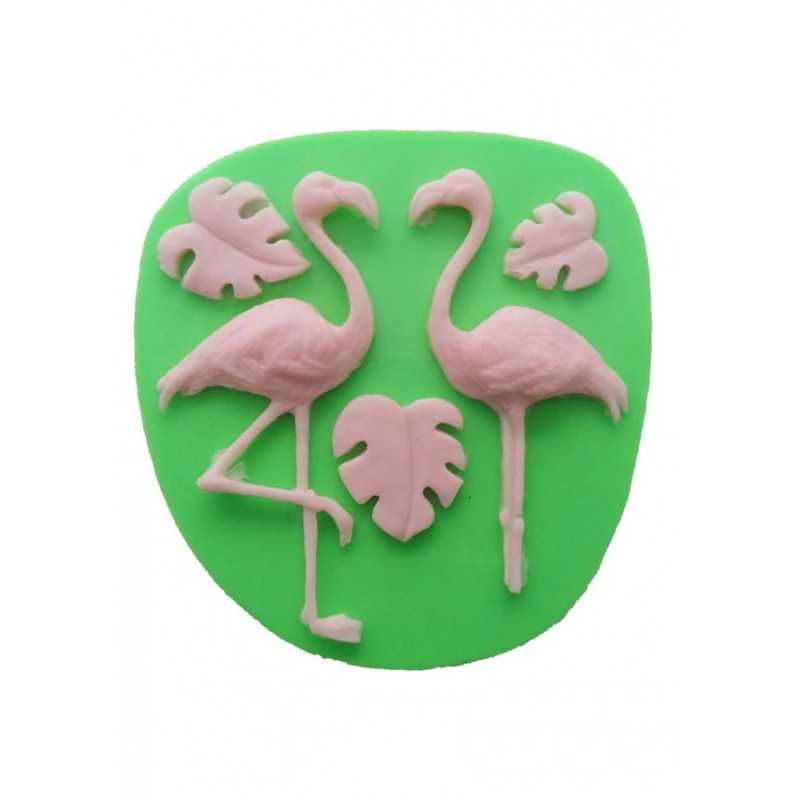Zeleni silikonski kalup (DK 55) - Flamingosi