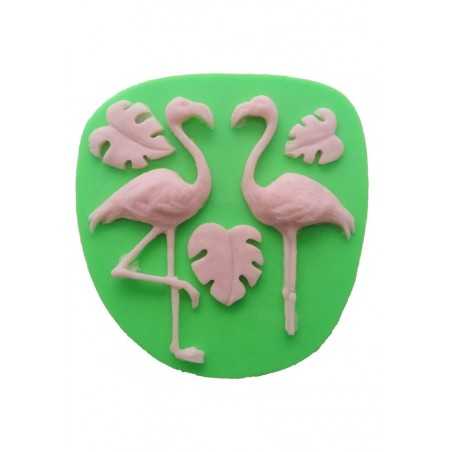 Zeleni silikonski kalup (DK 55) - Flamingosi