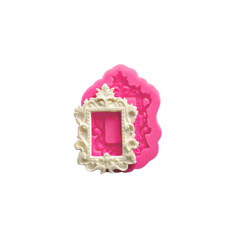 Roze Silikonski Kalup - Veliki Okvir 11.5x8cm