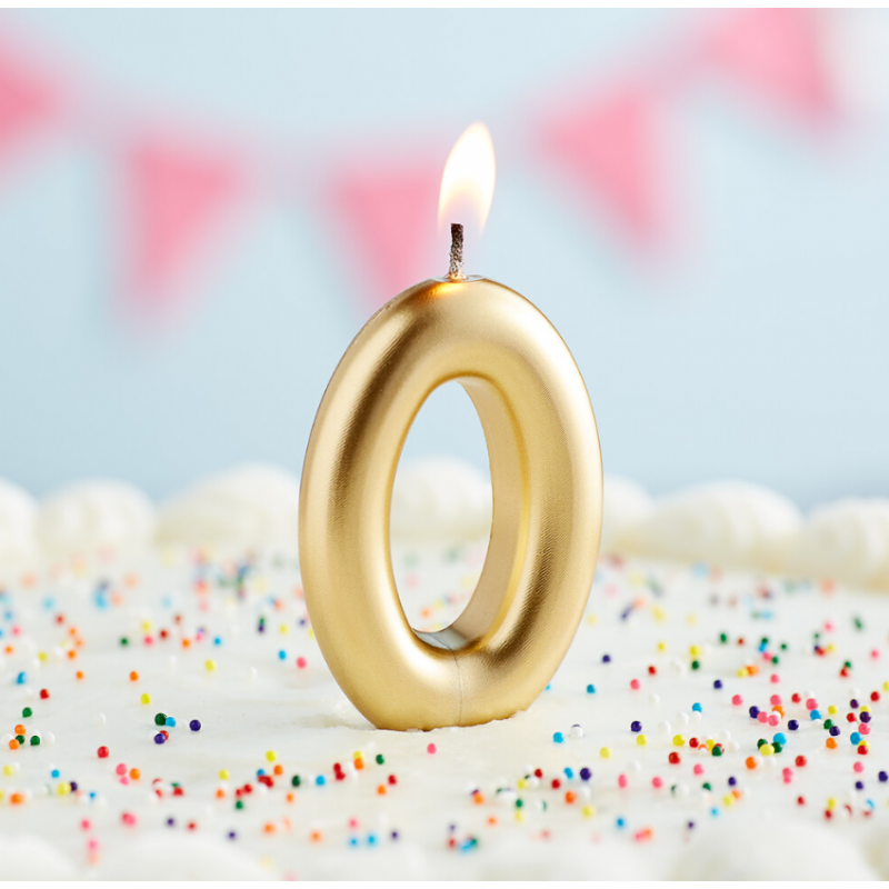 Rođendanska Svijeća Zlatna No.0
