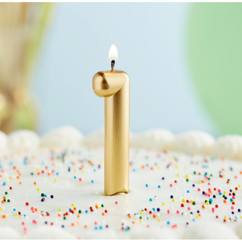 Rođendanska Svijeća Zlatna No.1