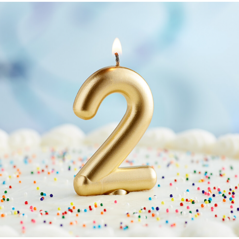 Rođendanska Svijeća Zlatna No.2