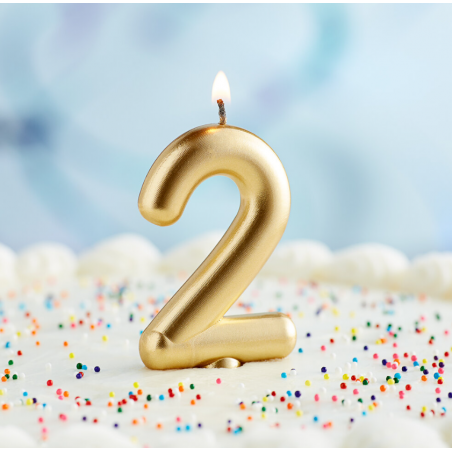Rođendanska Svijeća Zlatna No.2