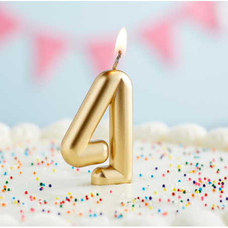 Rođendanska Svijeća Zlatna No.4