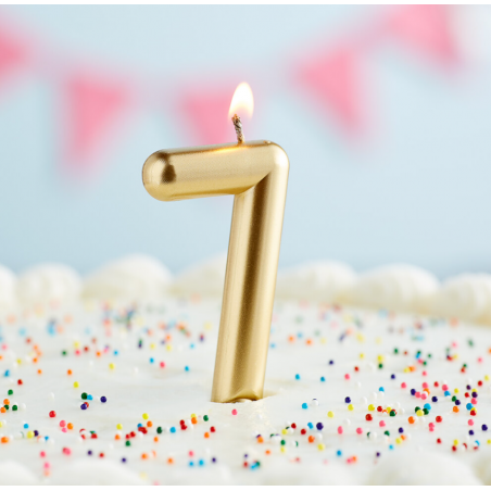 Rođendanska Svijeća Zlatna No.7