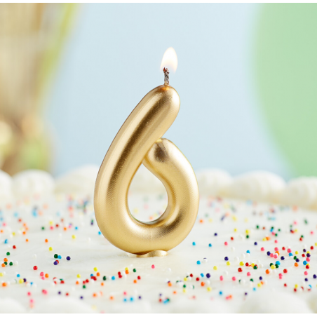 Rođendanska Svijeća Zlatna No.6