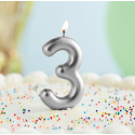 Rođendanska Svijeća Srebrena No.3