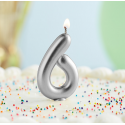 Rođendanska Svijeća Srebrena No.6