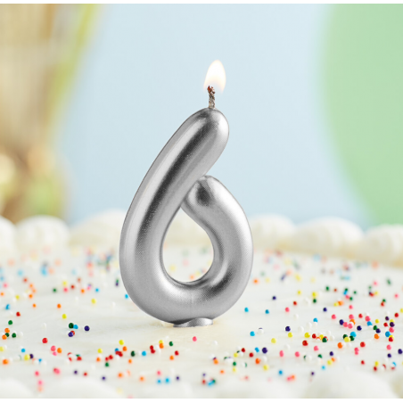 Rođendanska Svijeća Srebrena No.6