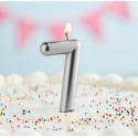 Rođendanska Svijeća Srebrena No.7