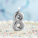 Rođendanska Svijeća Srebrena No.8