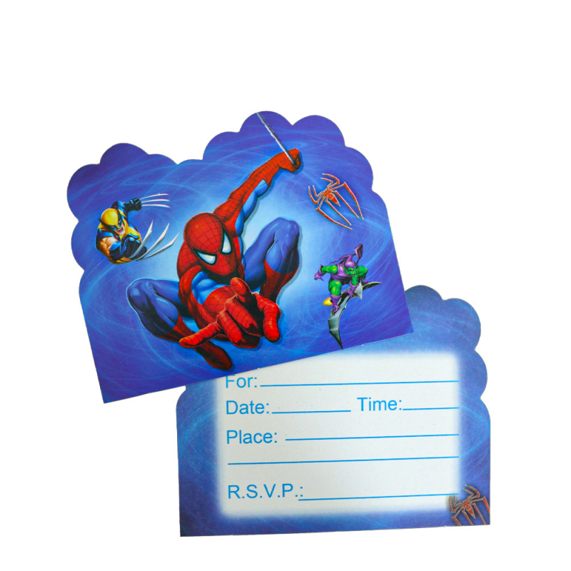Party Pozivnica Spiderman 10 Kom