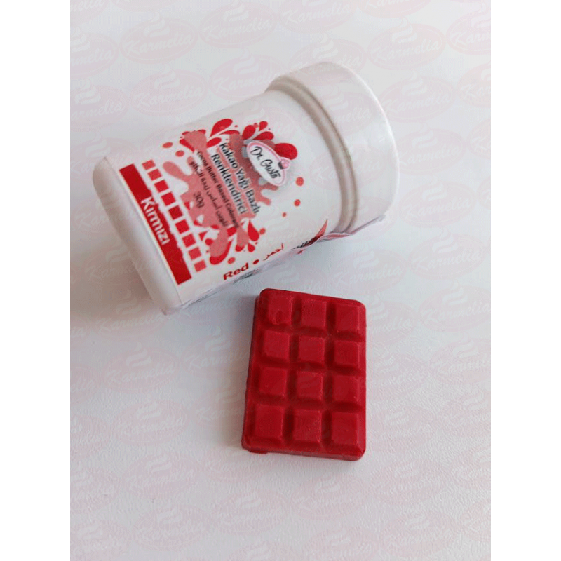 Dr. Gusto Boja Za Čokoladu (na bazi kakao masla) 30g - Crvena