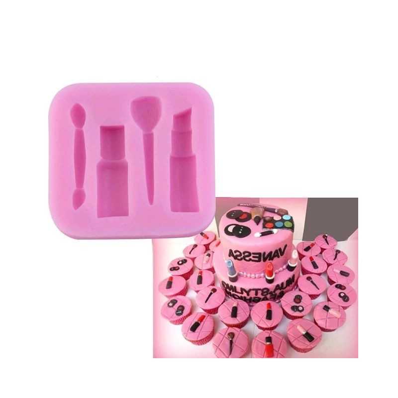 Cesil silikonski kalup oblik Šminke Mali 6x5,5cm