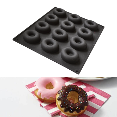 Silikonski Kalup za Donuts 12 Kom 40x30
