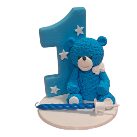 Meda Broj 1 sa svjećicom 1/1 Fondan figura