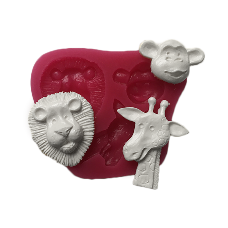 Cesil silikonski kalup Mali safari set 9x8cm