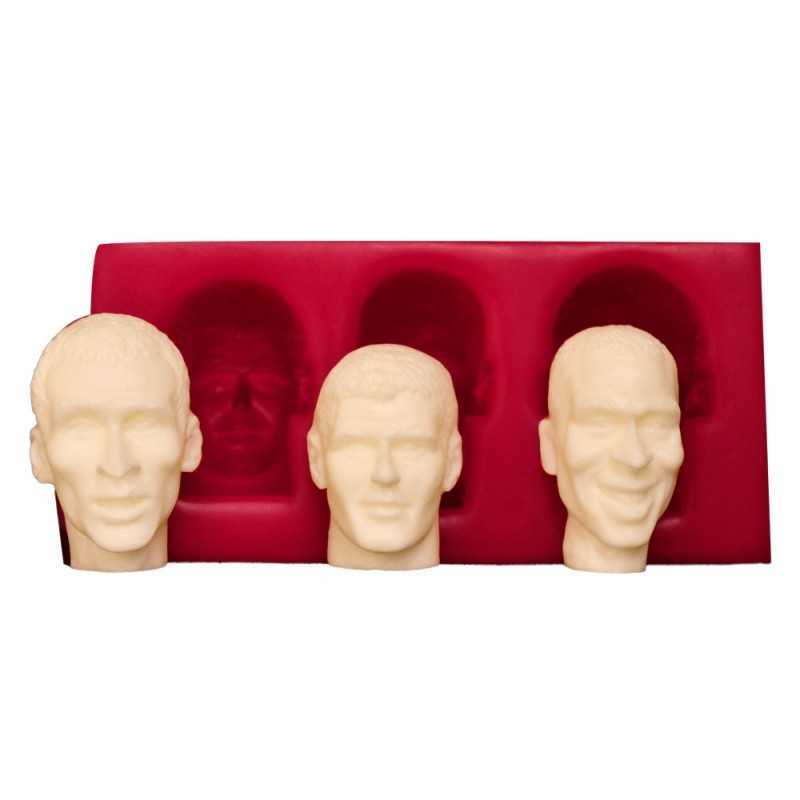 Cesil silikonski kalup za modeliranje lica No.9 3/1 10x5cm