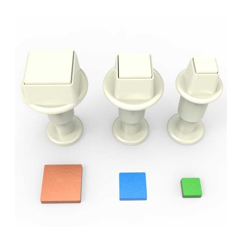 Mali set utiskivača za fondan-kocka 3u1