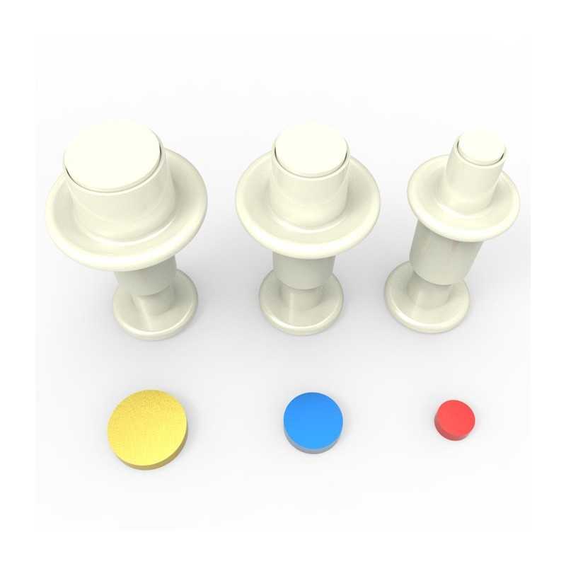 Mali set utiskivača za fondan-krug 3kom