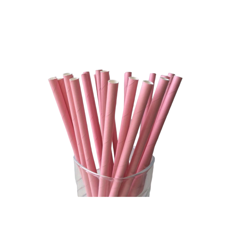 Papirne slamčice baby roze