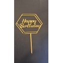 BH Topper Happy birthday zlatni romb