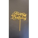 BH Topper Happy birthday zlatni natpis sa zvjezdicama