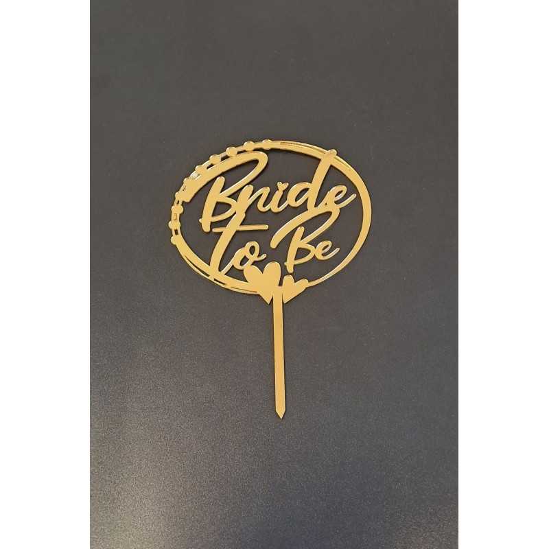 Bh topper zlatni Bride to be krug