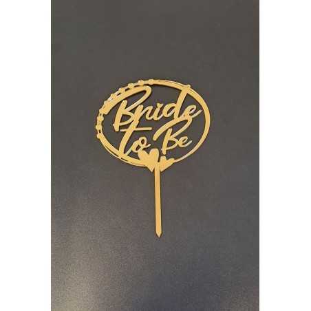 Bh topper zlatni Bride to be krug