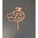 Bh topper rose gold Mr&Mrs prsten