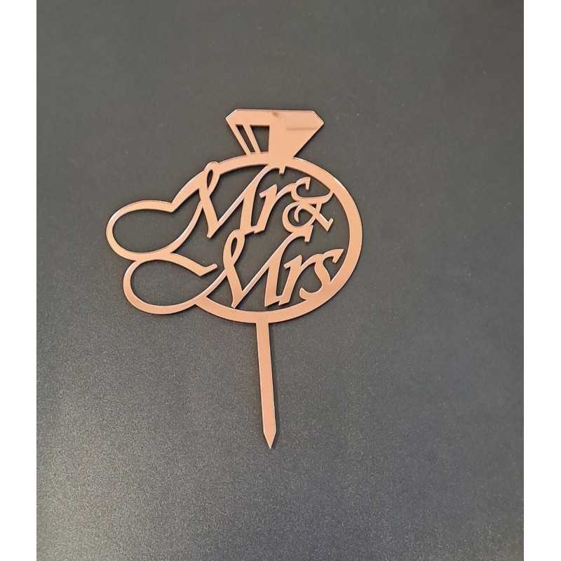 Bh topper rose gold Mr&Mrs prsten