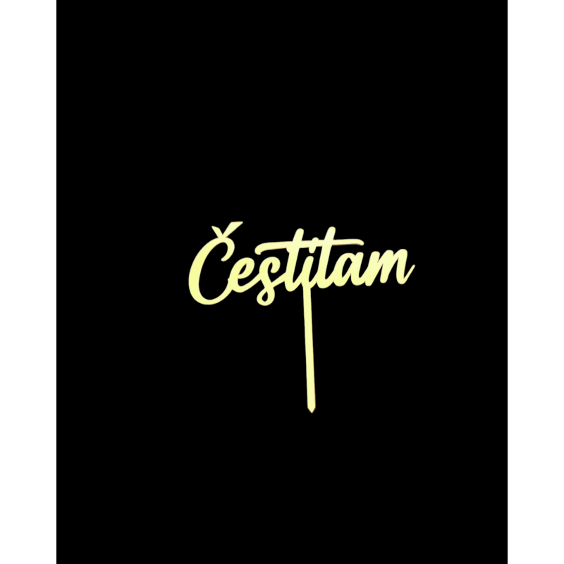 BH Topper Čestitam Zlatni