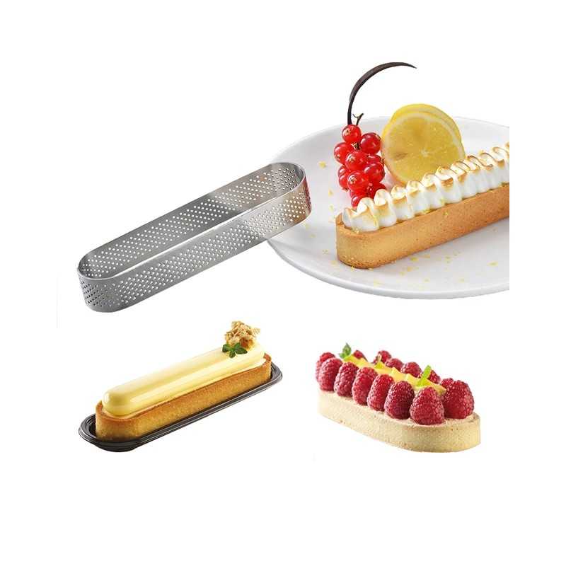 Ovalni rupičasti tart kalup No3 40x120mm Karadag Metal