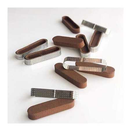 Ovalni rupičasti tart kalup No3 40x120mm Karadag Metal