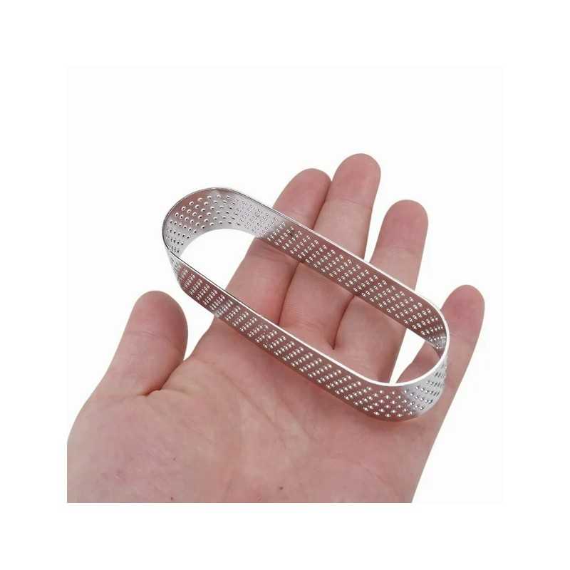 Ovalni rupičasti tart kalup No3 40x120mm Karadag Metal