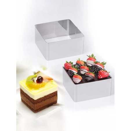 Kockasti inox kalup Fi 10xH6cm Karadag Metal