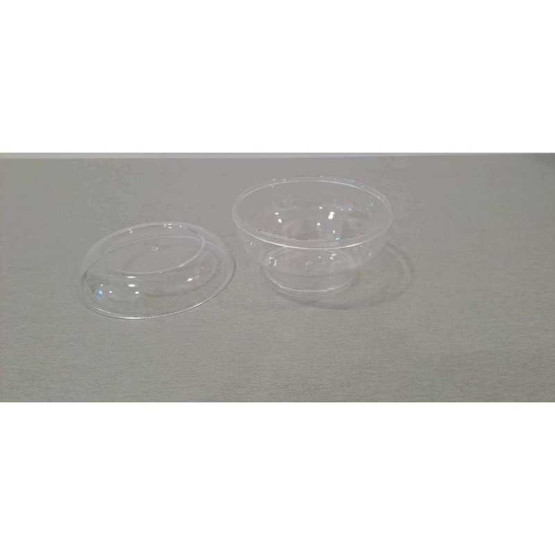 PVC Desert čaša prozirna za puding+poklopac 100x70 mm 220cc 15/1