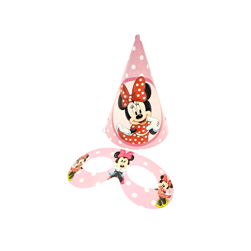 Party kapa + naočare Minnie Mouse 6/1
